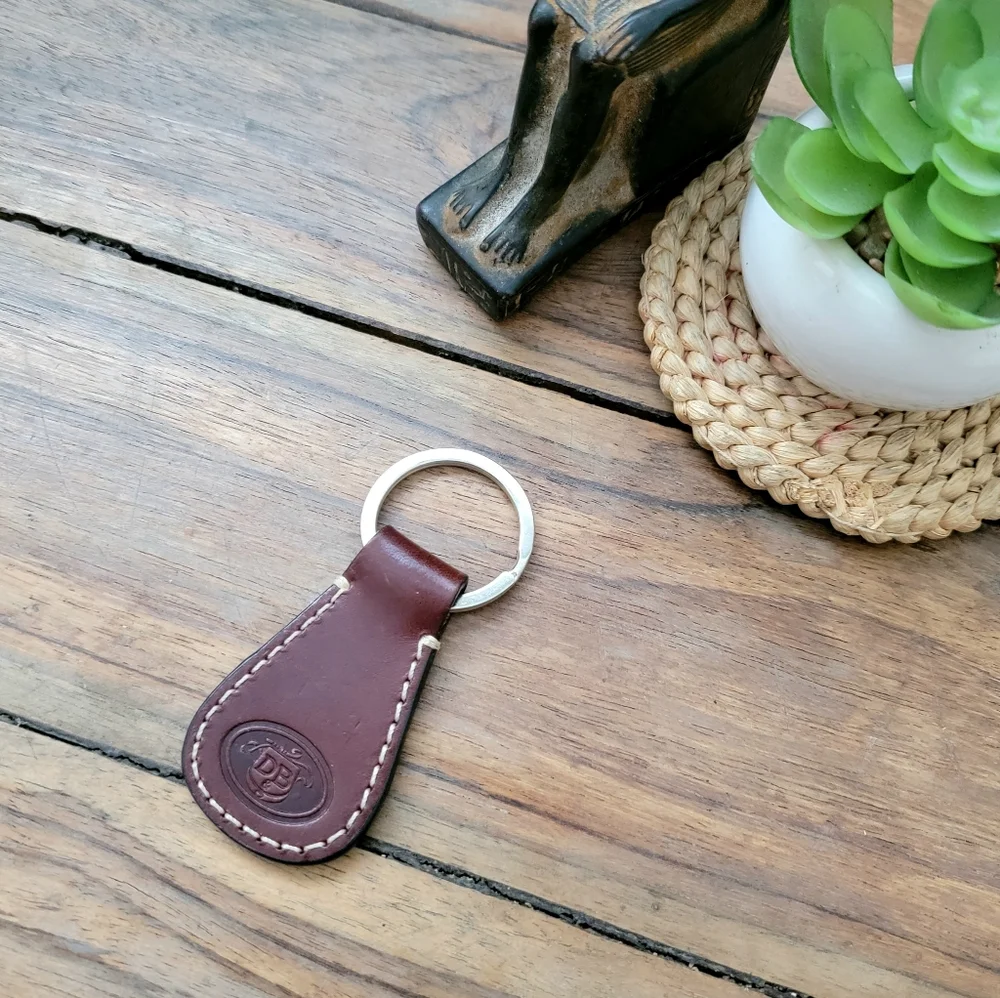Dooney & Bourke vintage leather keychain key fob bag charm - Picture 3 of 5